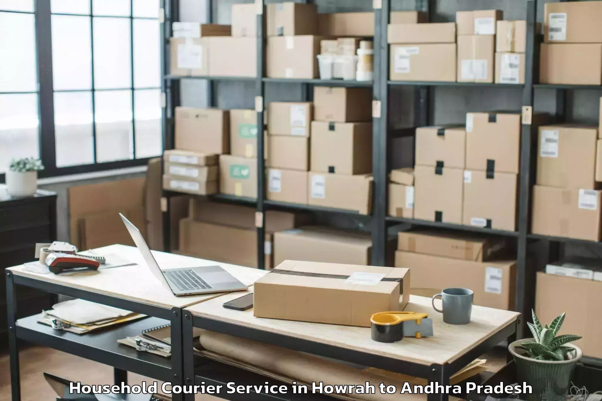 Affordable Howrah to Kajuluru Household Courier